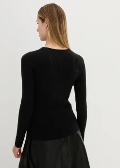 Hot Jersey de canalé en lana merina Mujer Premium|Jerséis