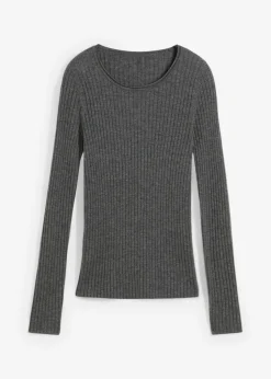 Discount Jersey de canalé en lana merina Mujer Premium|Jerséis