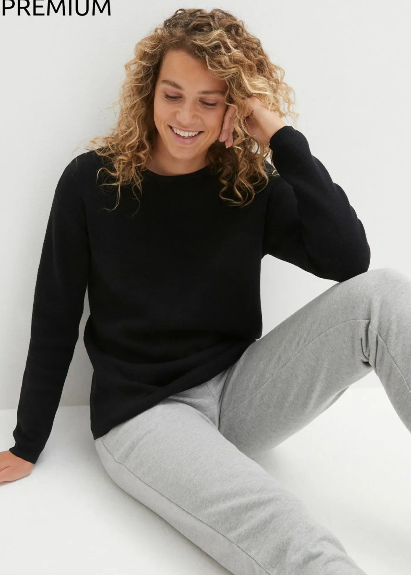 Clearance Jersey de canalé Milano con cuello redondo Mujer Jerséis|Ropa De Punto