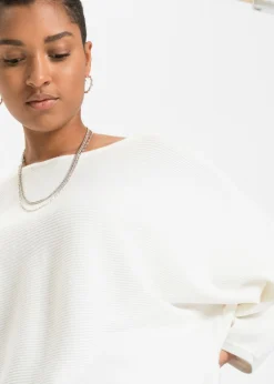 Jersey de canalé oversize de mezcla de viscosa Mujer Jerséis|Ropa De Punto
