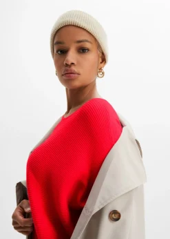 Jersey de canalé oversize de mezcla de viscosa Mujer Jerséis|Ropa De Punto