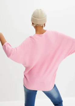Jersey de canalé oversize de mezcla de viscosa Mujer Jerséis|Ropa De Punto