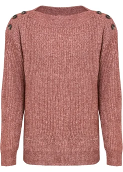 Best Jersey de corte holgado con botones Mujer Jerséis|Ropa De Punto