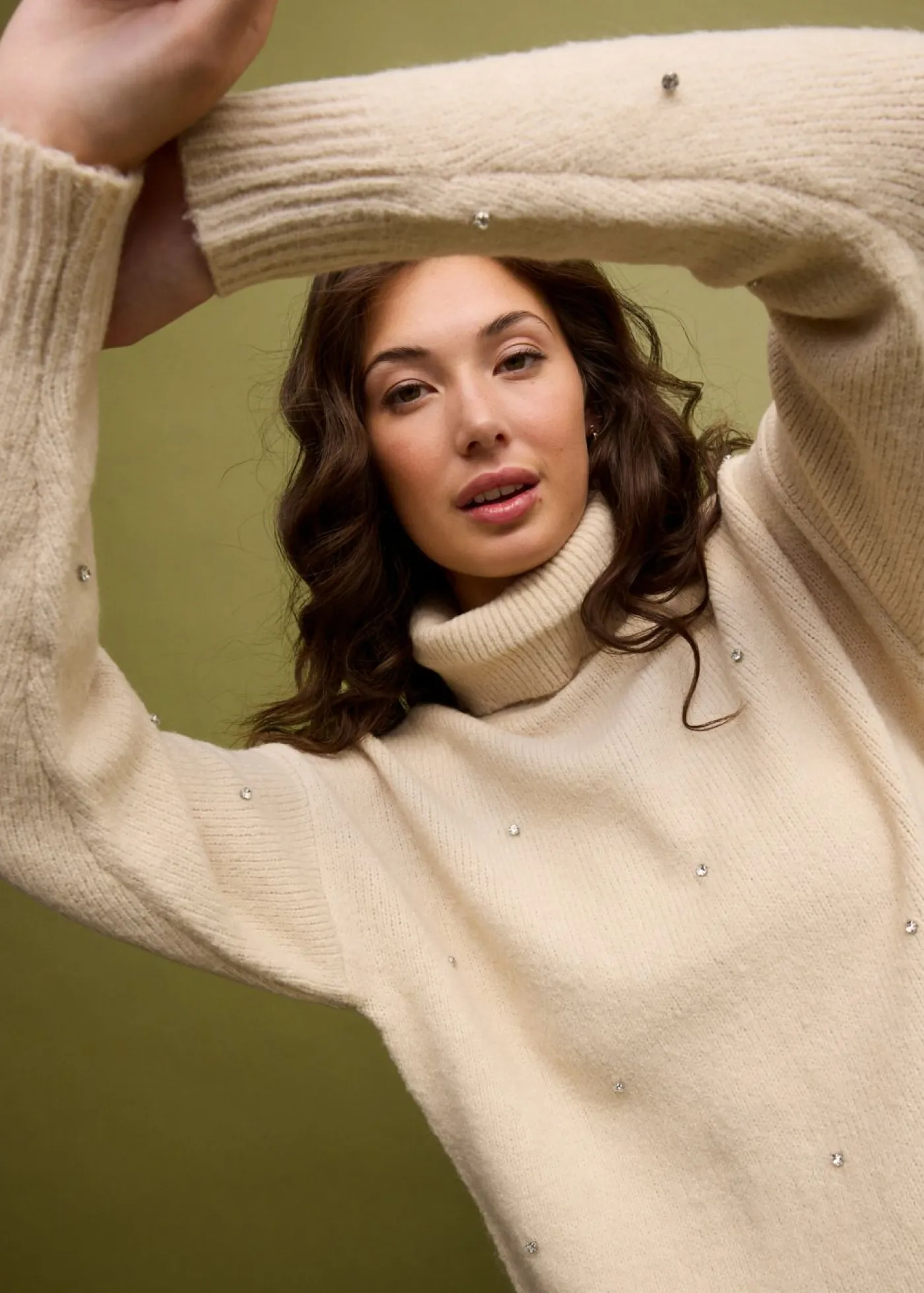 Outlet Jersey de cuello alto Mujer Jerséis|Ropa De Punto