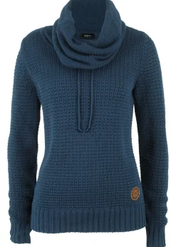 Online Jersey de cuello alto con cordones Mujer Jerséis|Ropa De Punto