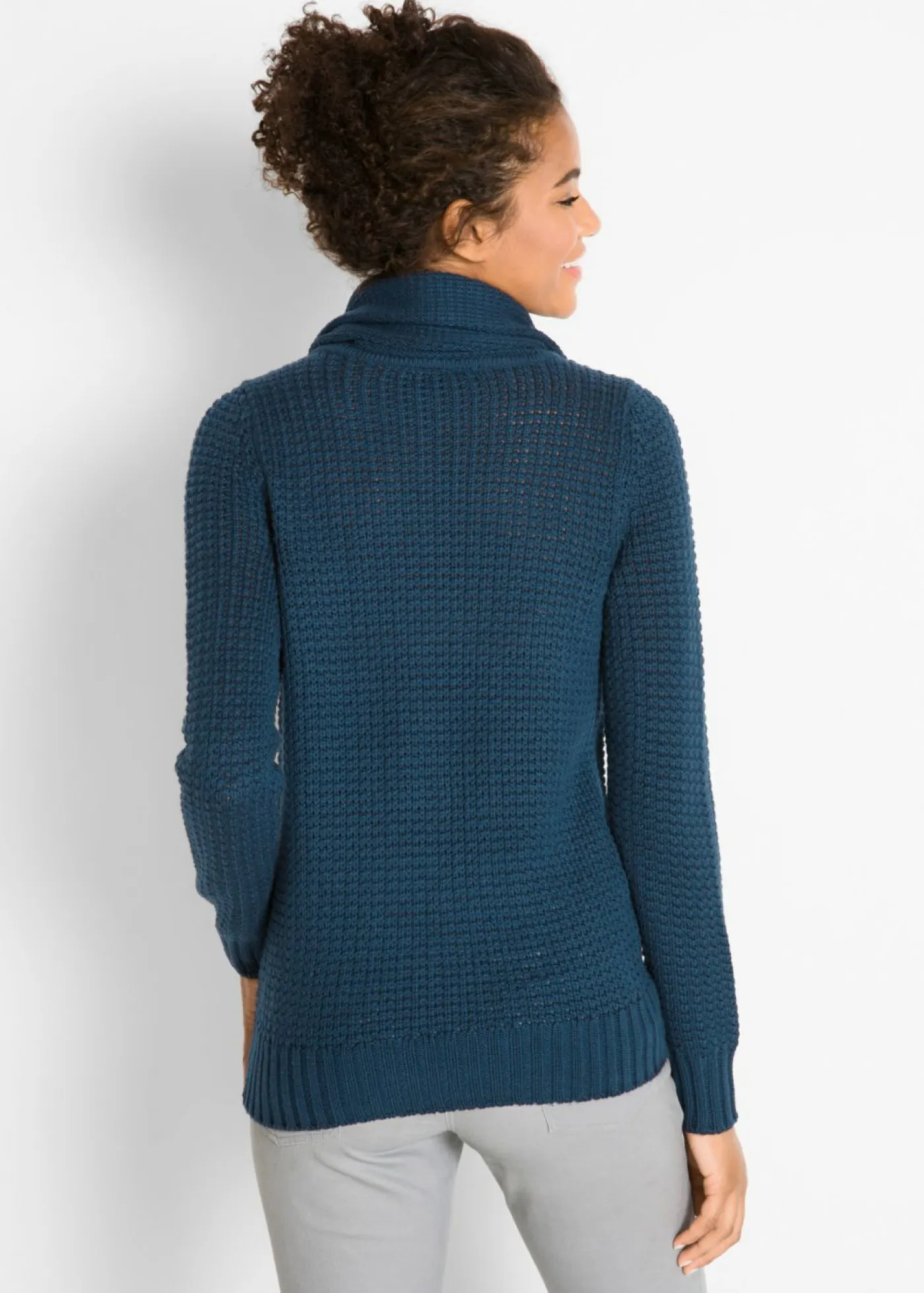 Online Jersey de cuello alto con cordones Mujer Jerséis|Ropa De Punto