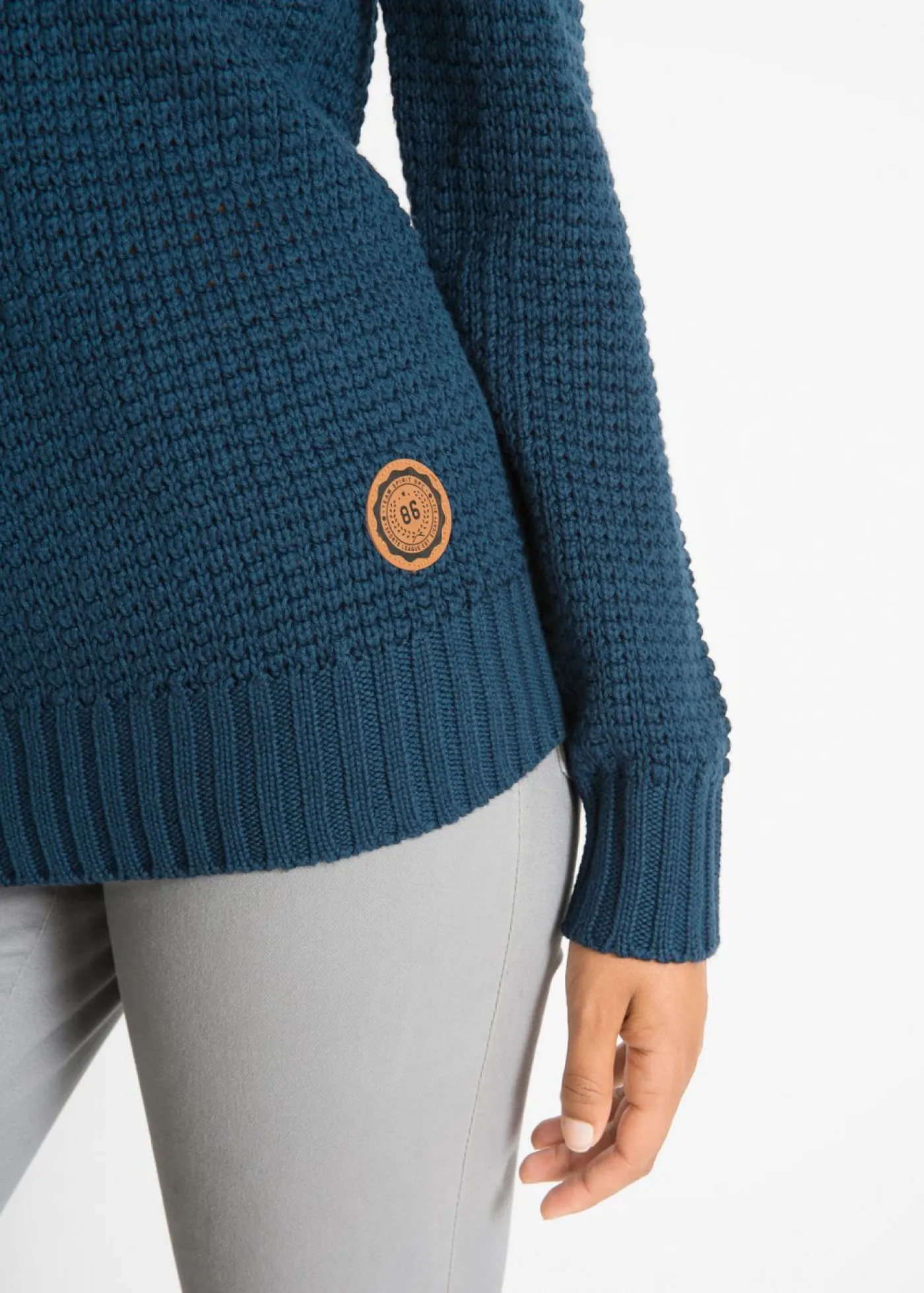 Online Jersey de cuello alto con cordones Mujer Jerséis|Ropa De Punto