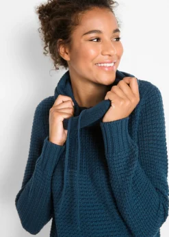 Online Jersey de cuello alto con cordones Mujer Jerséis|Ropa De Punto