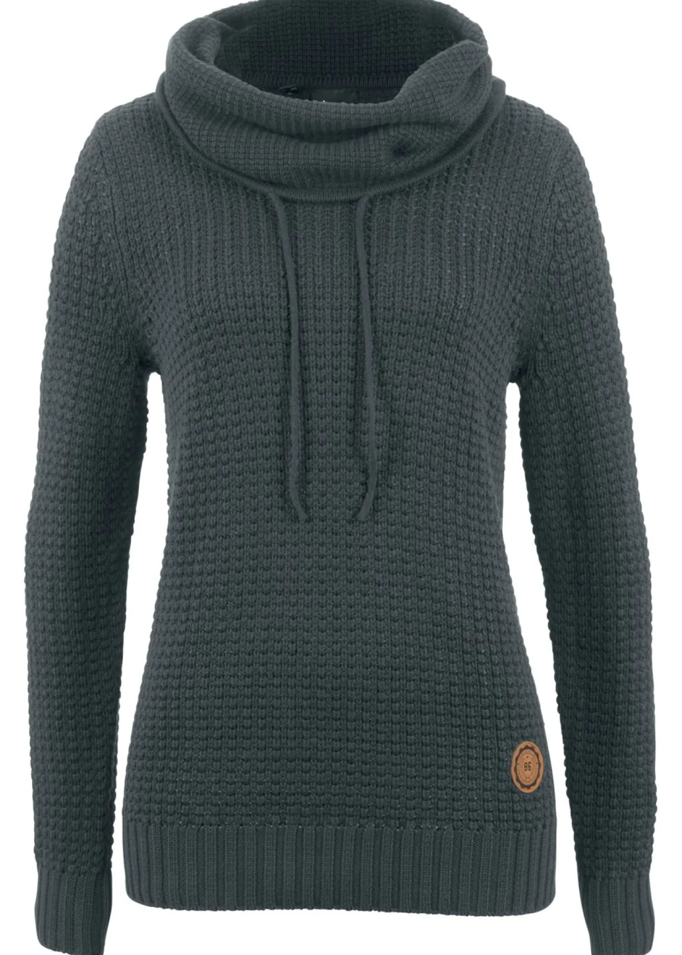 New Jersey de cuello alto con cordones Mujer Ropa De Punto|Jerséis