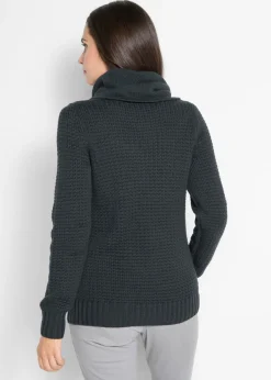 New Jersey de cuello alto con cordones Mujer Ropa De Punto|Jerséis