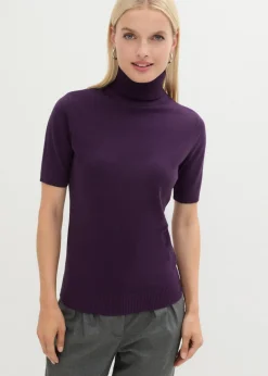 Outlet Jersey de cuello alto y manga corta Mujer Básicos|Jerséis