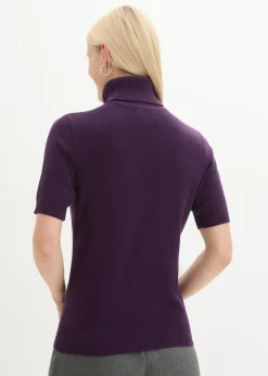 Outlet Jersey de cuello alto y manga corta Mujer Básicos|Jerséis