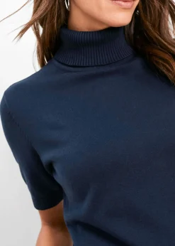 Clearance Jersey de cuello alto y manga corta Mujer Básicos|Jerséis