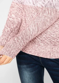 Online Jersey de cuello redondo con degradado cromático y manga larga Mujer Jerséis|Ropa De Punto
