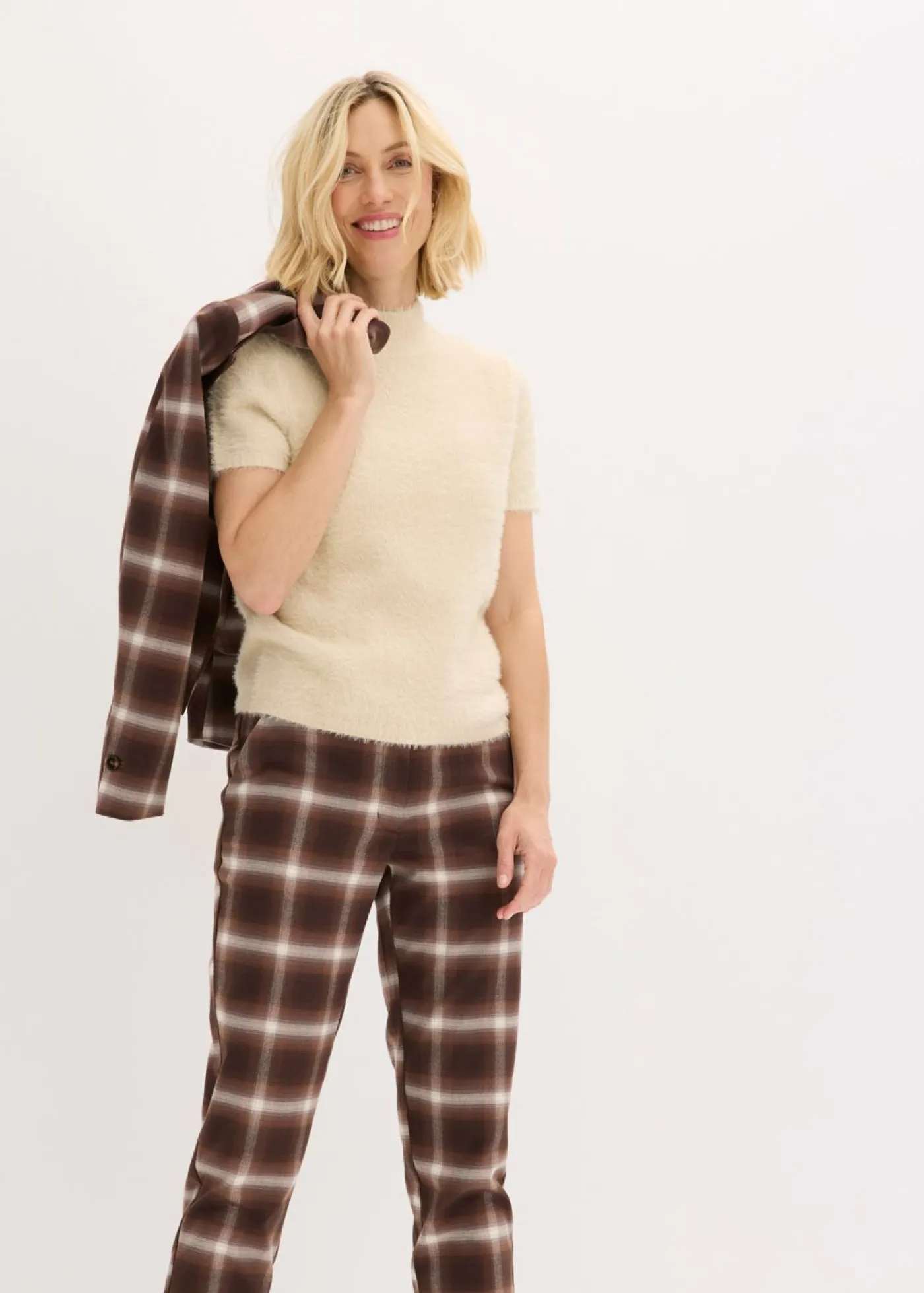 Jersey de hilo de plumas Mujer Jerséis|Ropa De Punto