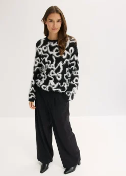Discount Jersey de jacquard de suave mezcla de viscosa Mujer Jerséis|Ropa De Punto