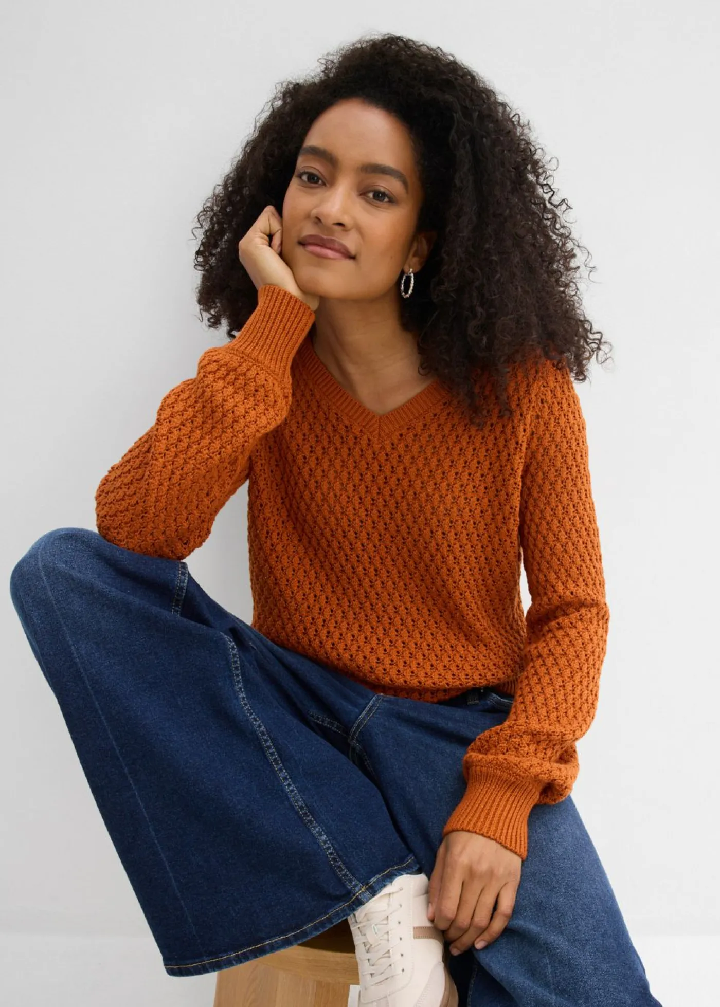 Outlet Jersey de mezcla de algodón Mujer Jerséis|Ropa De Punto