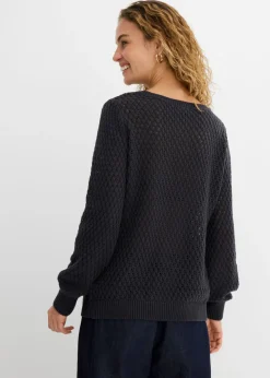 Outlet Jersey de mezcla de algodón con punto estructurado Mujer Ropa De Punto|Jerséis