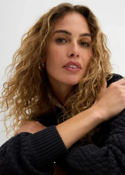 Outlet Jersey de mezcla de algodón con punto estructurado Mujer Ropa De Punto|Jerséis