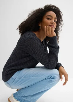 New Jersey de mezcla de algodón Mujer Jerséis|Ropa De Punto