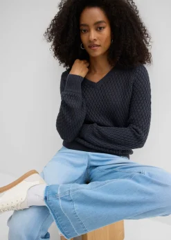 New Jersey de mezcla de algodón Mujer Jerséis|Ropa De Punto
