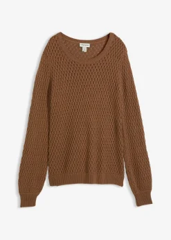 Jersey de mezcla de algodón con punto estructurado Mujer Jerséis|Ropa De Punto