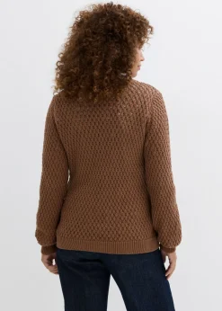 Jersey de mezcla de algodón con punto estructurado Mujer Jerséis|Ropa De Punto