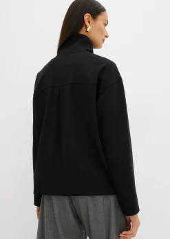 New Jersey de mezcla de viscosa con cuello troyer Mujer Esenciales|Jerséis