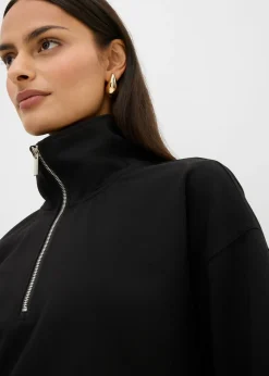 New Jersey de mezcla de viscosa con cuello troyer Mujer Esenciales|Jerséis