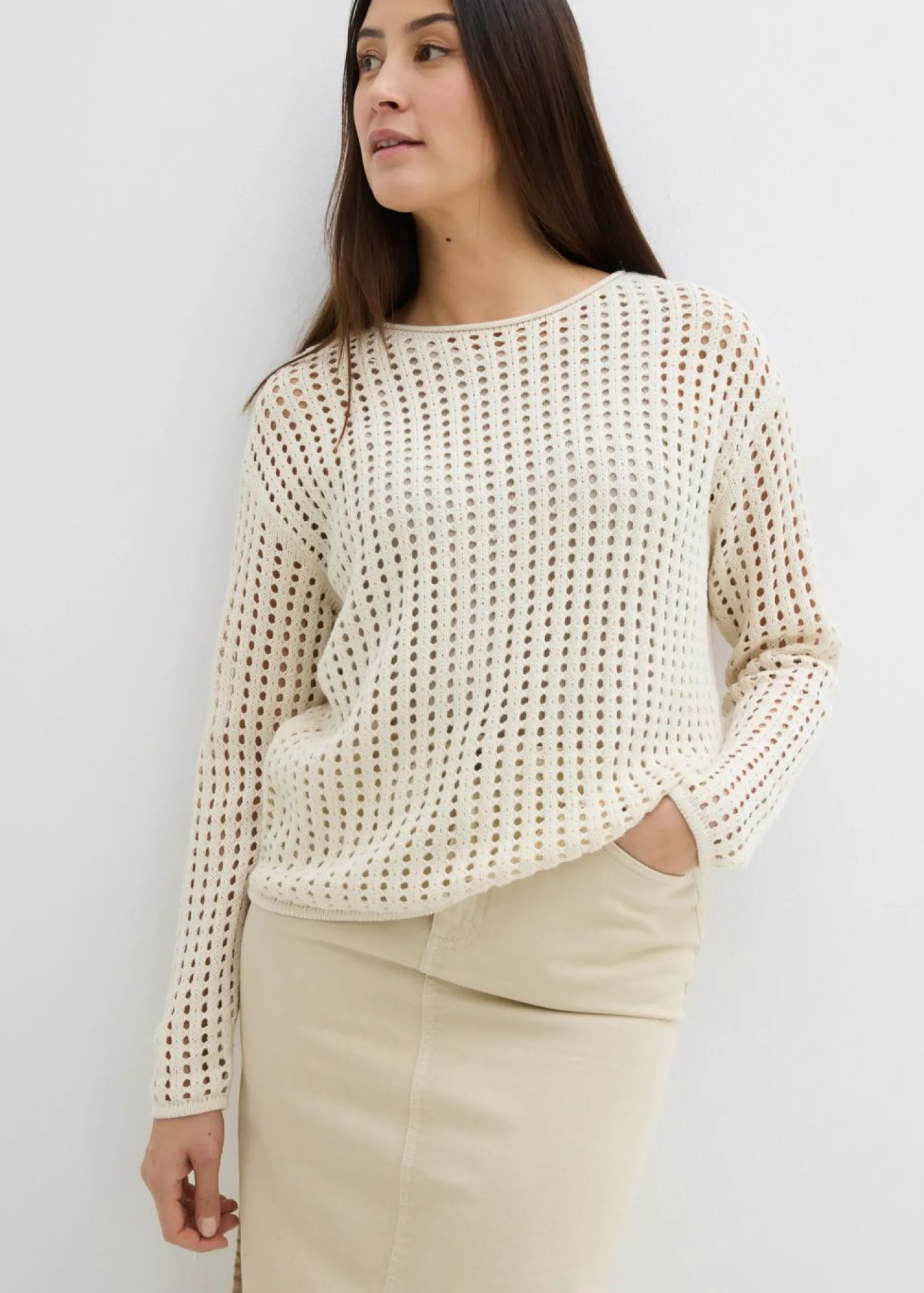 Outlet Jersey de punto ajour Mujer Jerséis|Ropa De Punto