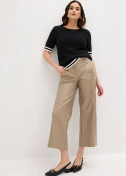 Outlet Jersey de punto ajour con hilo suave Mujer Jerséis|Novedades