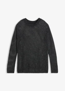 Best Jersey de punto ajour con hilo brillante Mujer Jerséis|Ropa De Punto