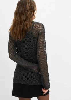 Best Jersey de punto ajour con hilo brillante Mujer Jerséis|Ropa De Punto