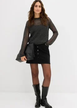 Best Jersey de punto ajour con hilo brillante Mujer Jerséis|Ropa De Punto
