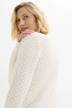 Outlet Jersey de punto ajour con hilo suave Mujer Jerséis|Ropa De Punto