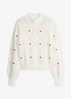 Outlet Jersey de punto ajour de mezcla de algodón Mujer Jerséis|Ropa De Punto