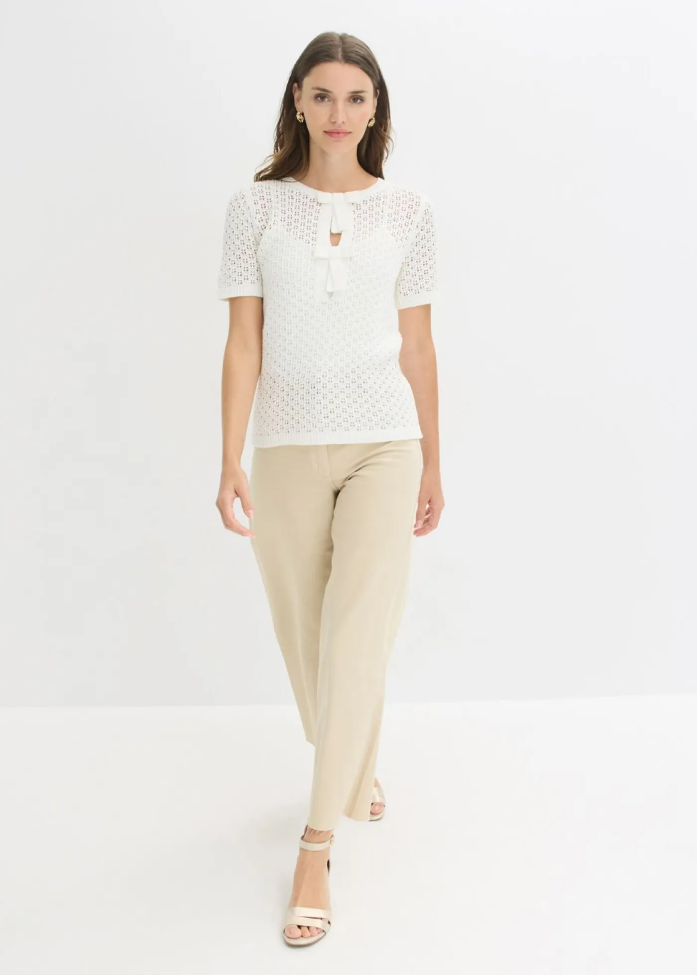 Discount Jersey de punto ajour de mezcla de algodón Mujer Jerséis|Novedades