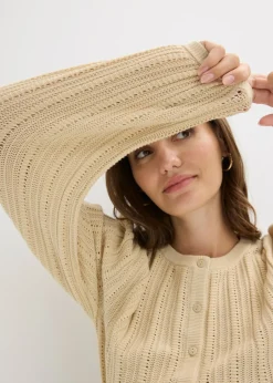 Clearance Jersey de punto ajour en mezcla de algodón Mujer Jerséis|Novedades
