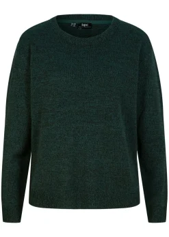 Sale Jersey de punto con cuello redondo jaspeado Mujer Jerséis|Ropa De Punto