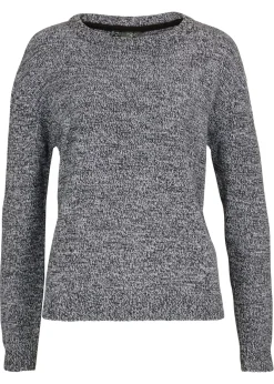 Hot Jersey de punto con cuello redondo jaspeado Mujer Jerséis|Ropa De Punto