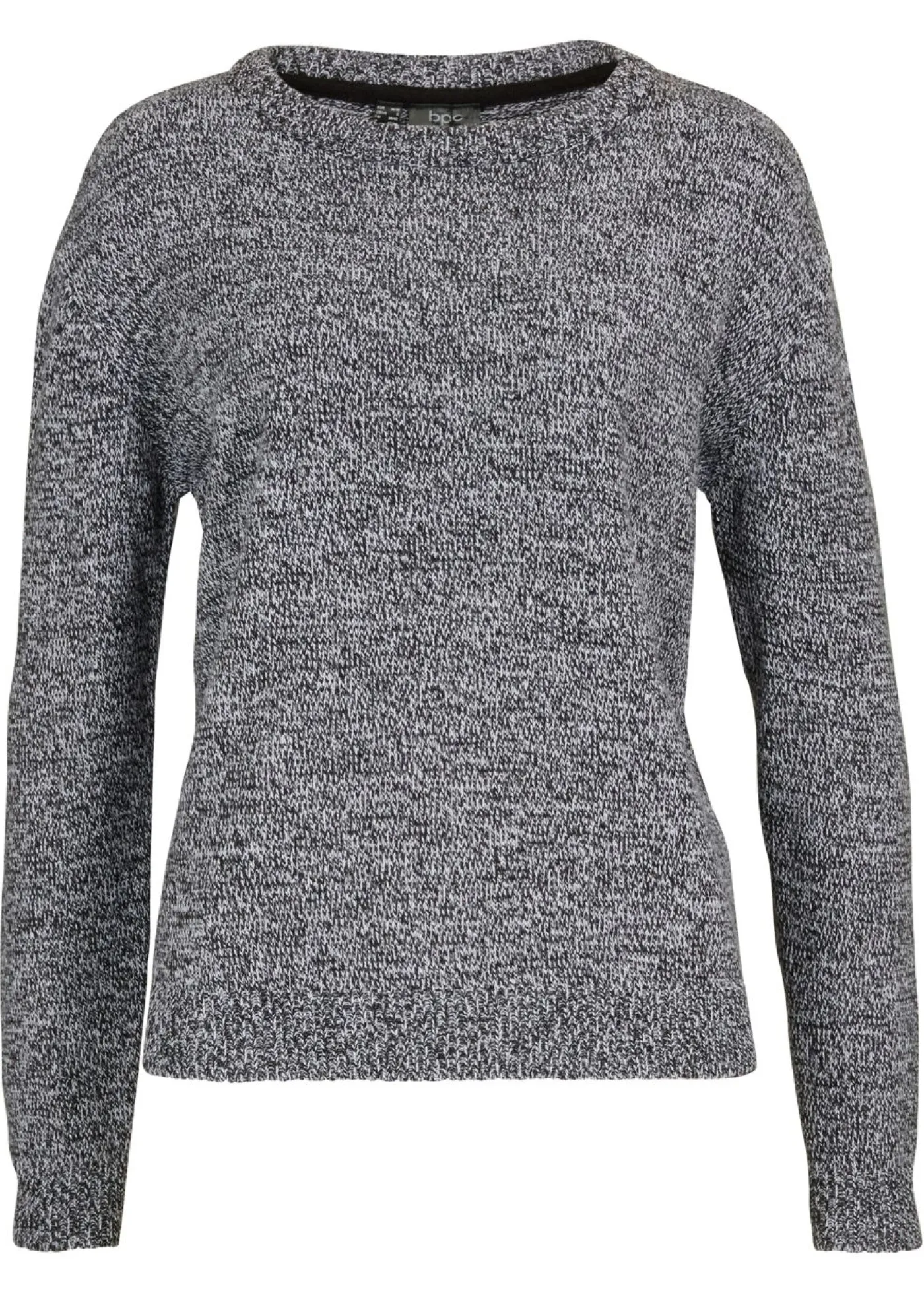 Hot Jersey de punto con cuello redondo jaspeado Mujer Jerséis|Ropa De Punto