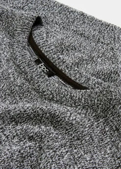 Hot Jersey de punto con cuello redondo jaspeado Mujer Jerséis|Ropa De Punto