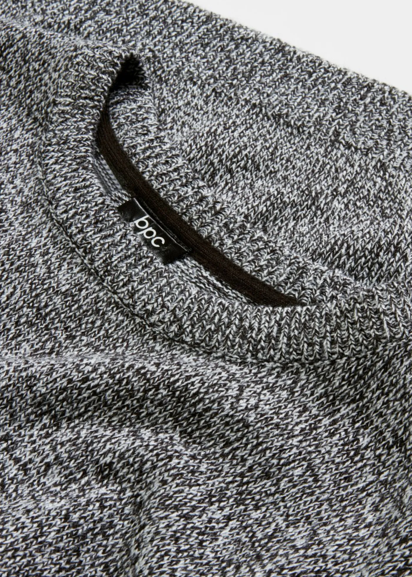 Hot Jersey de punto con cuello redondo jaspeado Mujer Jerséis|Ropa De Punto