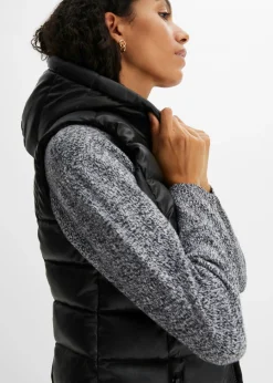 Hot Jersey de punto con cuello redondo jaspeado Mujer Jerséis|Ropa De Punto