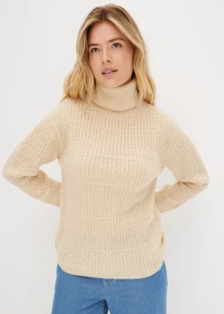 Online Jersey de punto con cuello vuelto Mujer Jerséis|Ropa De Punto