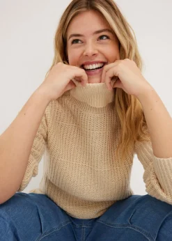 Online Jersey de punto con cuello vuelto Mujer Jerséis|Ropa De Punto
