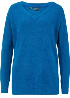 Best Jersey de punto con cuello en V, de corte oversize Mujer Jerséis|Ropa De Punto
