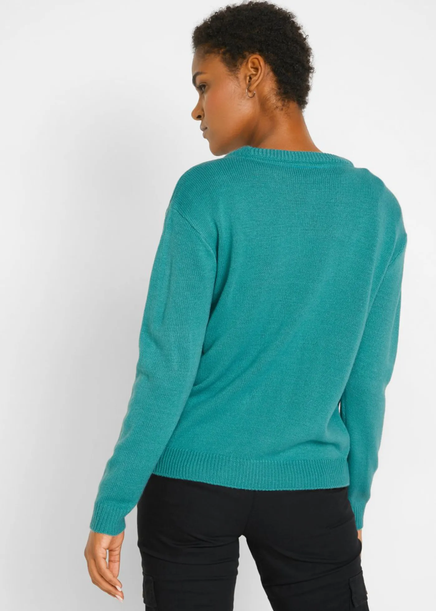 Clearance Jersey de punto con cuello redondo Mujer Básicos|Jerséis