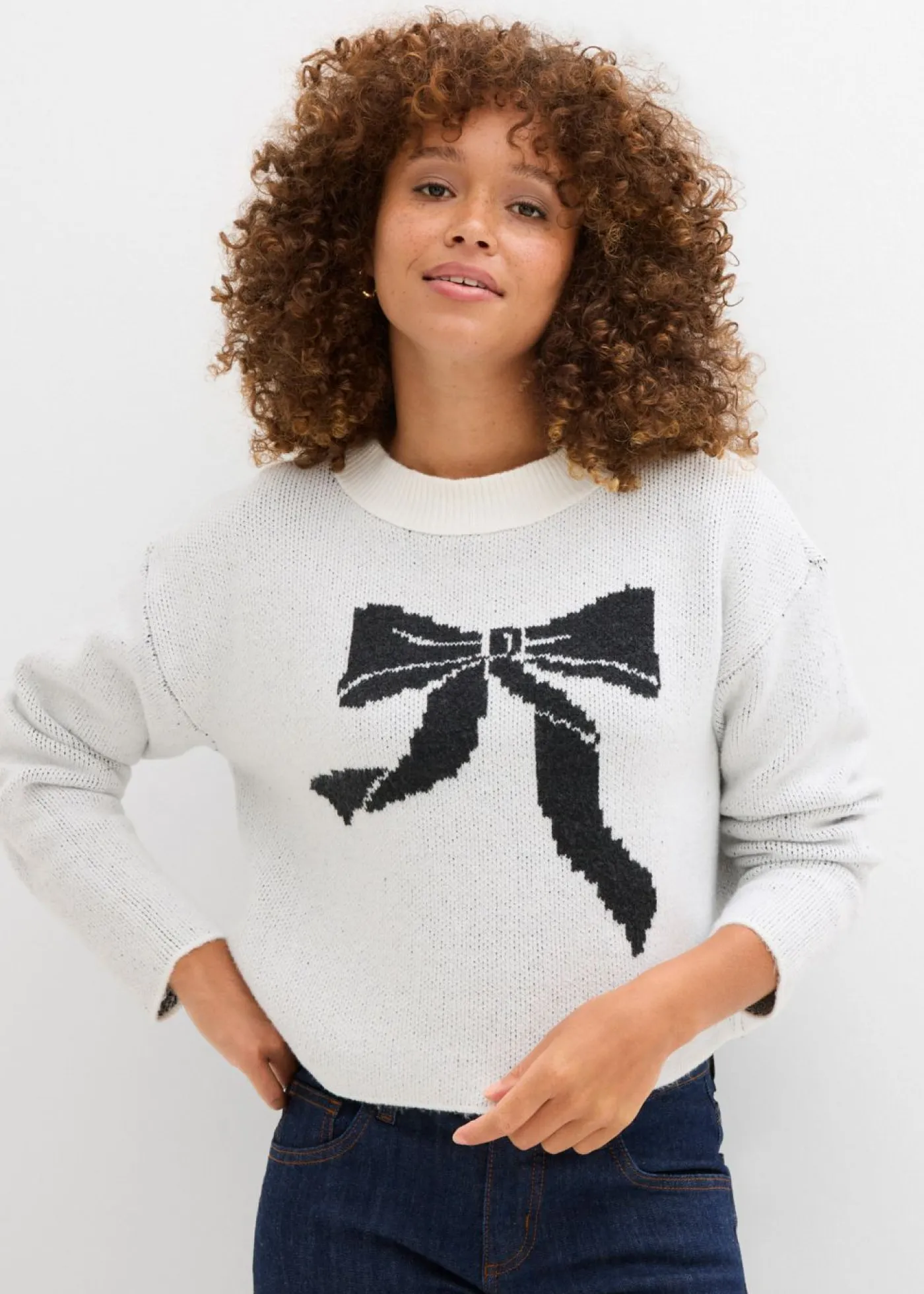 Clearance Jersey de punto con lazo Mujer Jerséis|Ropa De Punto