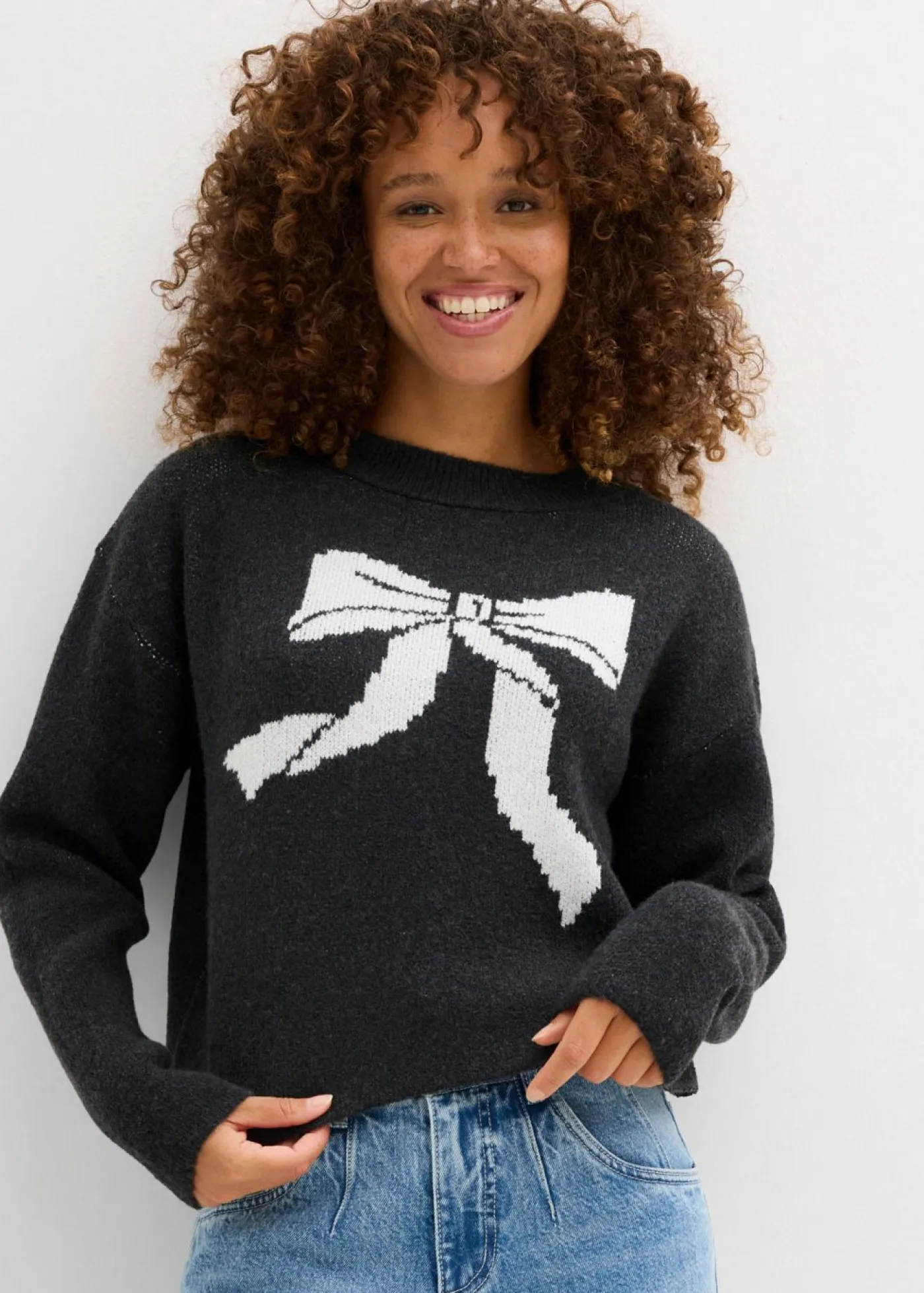 Jersey de punto con lazo Mujer Jerséis|Ropa De Punto